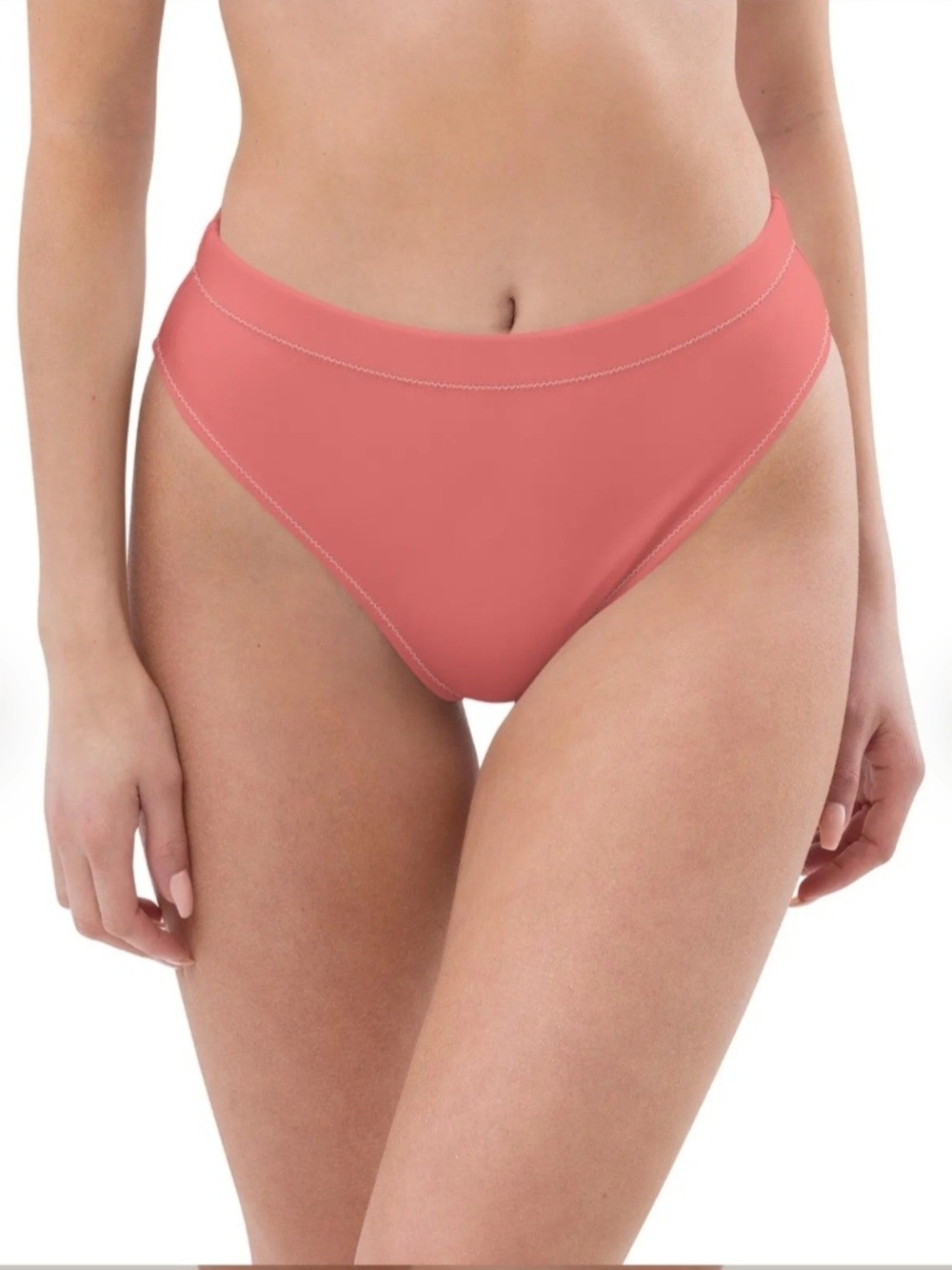 High-Rise Bikini Swim/Bathing Suit Bottom Salmon Woman's Size M - NWOT